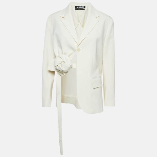 Off- Wool Knot Detail Baccala Le Papier Blazer L - Jacquemus - Modalova