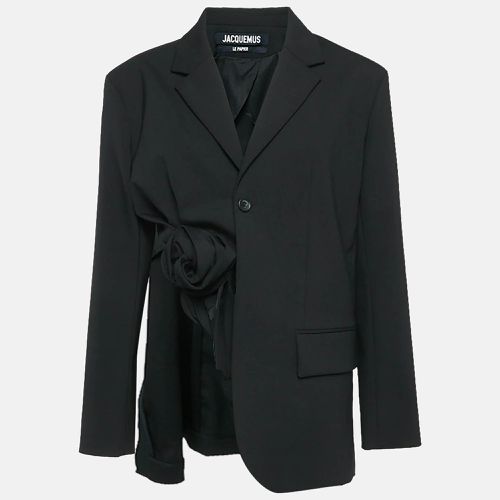 Jacquemus Black Wool Knot Detail Baccala Le Papier Blazer L - Jacquemus - Modalova