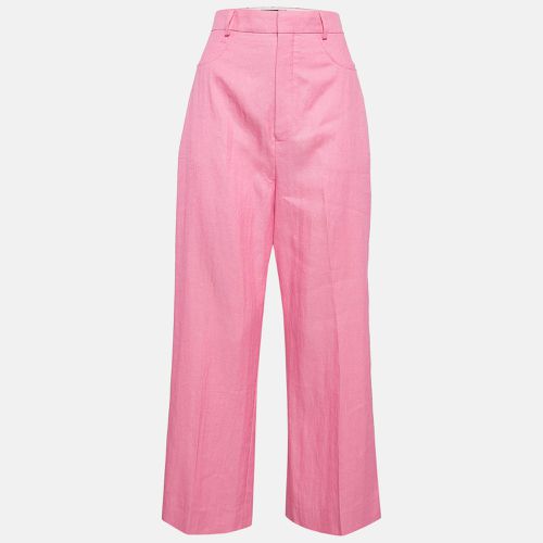 Jacquemus Pink Linen Blend Wide Leg Le Splash Pants L - Jacquemus - Modalova