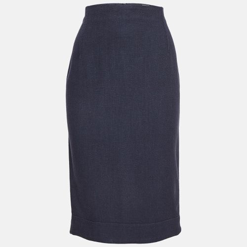 Jacquemus Navy Blue Linen Blend L'annee 97 Pencil Skirt M - Jacquemus - Modalova