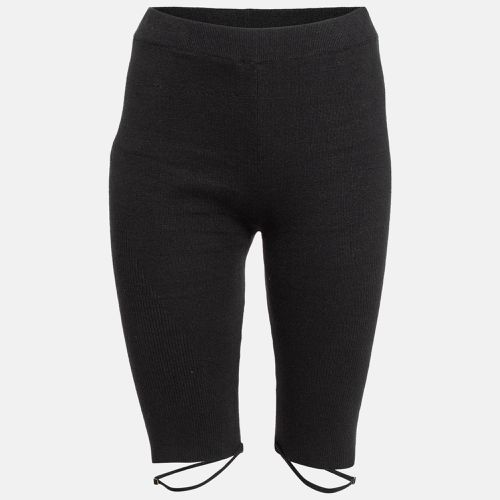 Jacquemus Black Rib Knit Biker Shorts L - Jacquemus - Modalova