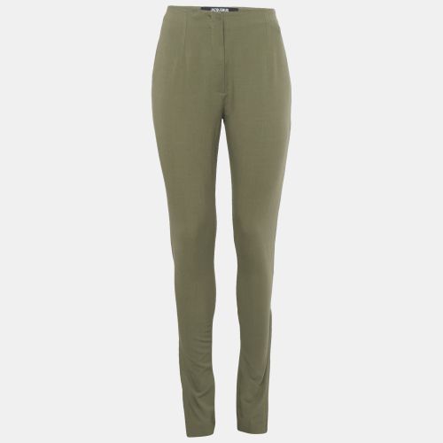 Jacquemus Green Linen Blend Skinny Trousers M - Jacquemus - Modalova