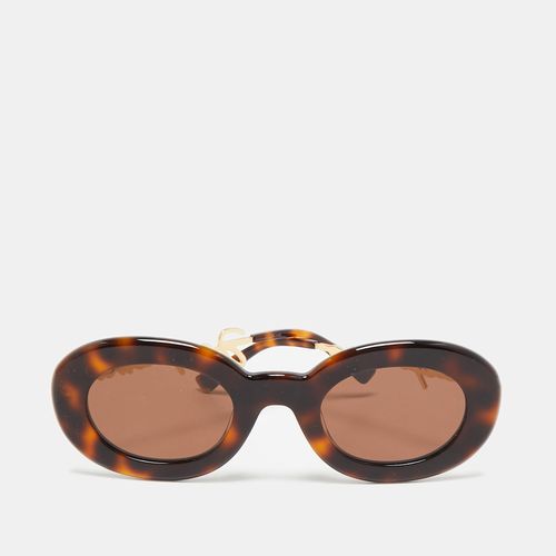 Jacquemus Tortoise Brown Pralu Oval Sunglasses - Jacquemus - Modalova