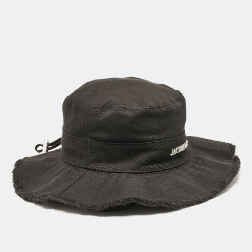 Jacquemus Black Cotton Drawstring Bucket Hat Size 56 - Jacquemus - Modalova