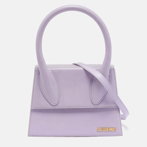 Jacquemus Purple Leather Grand Le Chiquito Top Handle Bag - Jacquemus - Modalova