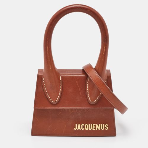 Jacquemus Brown Leather Mini Le Chiquito Top Handle Bag - Jacquemus - Modalova