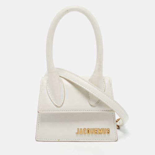 Jacquemus White Leather Mini Le Chiquito Top Handle Bag - Jacquemus - Modalova