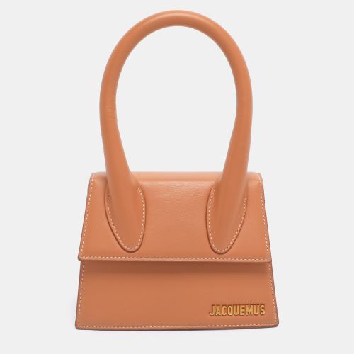 Jacquemus Brown Leather Le Chiquito Moyen Top Handle Bag - Jacquemus - Modalova
