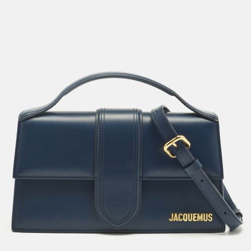 Jacquemus Navy Blue Leather Le Grand Bambino Top Handle Bag - Jacquemus - Modalova
