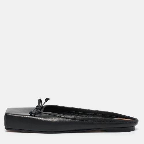 Jacquemus Black Leather Square Toe Mules Size 37 - Jacquemus - Modalova