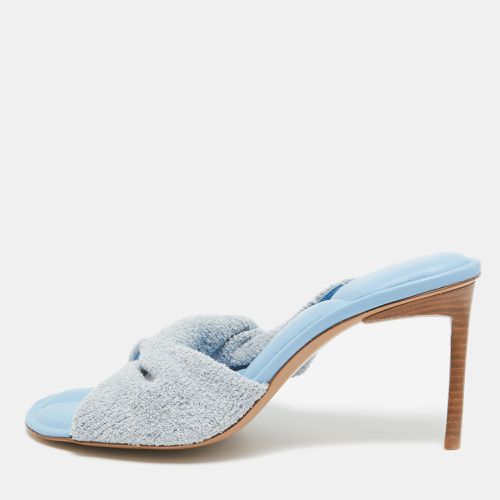 Jacquemus Blue/Grey Fabric and Leather La Banana Sandals Size 39 - Jacquemus - Modalova