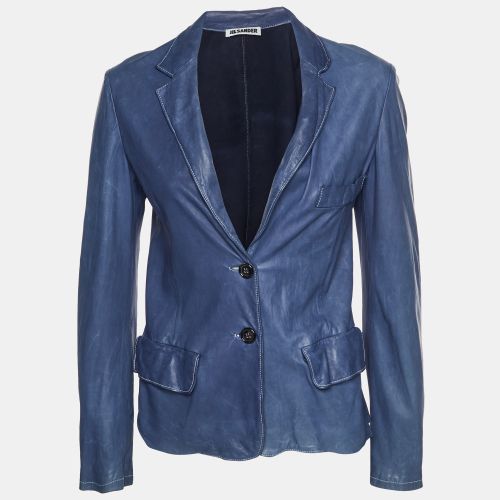 Leather Single Breasted Jacket S - Jil Sander - Modalova