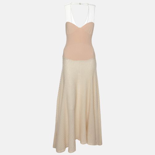 Jil Sander Cream/Beige Knit Virgin Wool Maxi Dress M - Jil Sander - Modalova