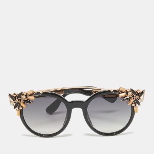 Jimmy Choo Black/Rose Gold Gradient VIV/S 06K9C Crystals Cat Eye Sunglasses - Jimmy Choo - Modalova