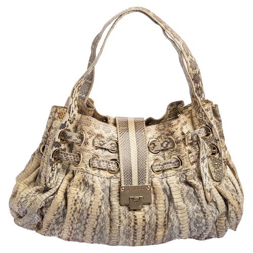 Jimmy Choo Grey/White Water Snake Ramona Shoulder Bag - Jimmy Choo - Modalova