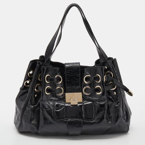 Jimmy Choo Black Crinkled Patent Leather Large Riki Tote Bag - Jimmy Choo - Modalova