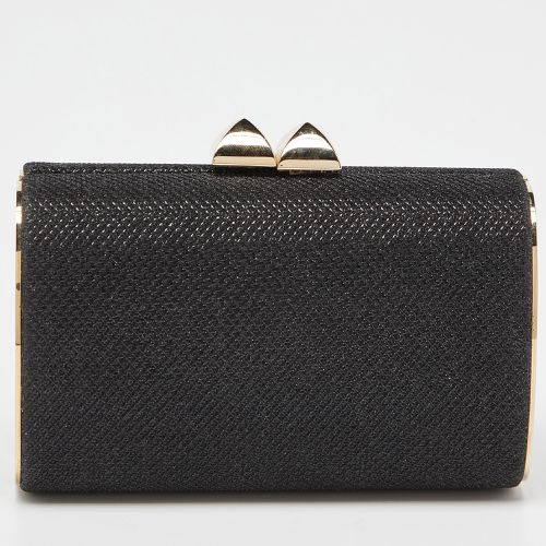 Jimmy Choo Black Fabric Lurex Frame Clutch - Jimmy Choo - Modalova