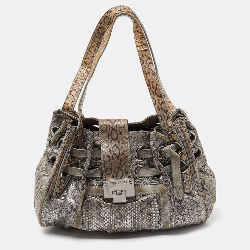 Jimmy Choo Grey Snakeskin Ramona Tote - Jimmy Choo - Modalova