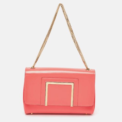 Jimmy Choo Dark Pink Glazed Leather Alba Shoulder Bag - Jimmy Choo - Modalova