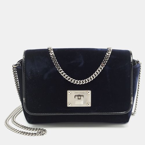 Jimmy Choo Midnight Blue Velvet Mini Ruby Chain Crossbody Bag - Jimmy Choo - Modalova