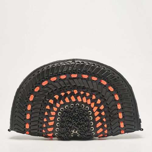 Jimmy Choo Black/Orange Leather Braided Clutch - Jimmy Choo - Modalova