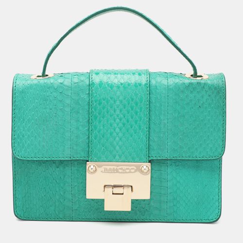 Jimmy Choo Green Watersnake Rebel Flap Top Handle Bag - Jimmy Choo - Modalova