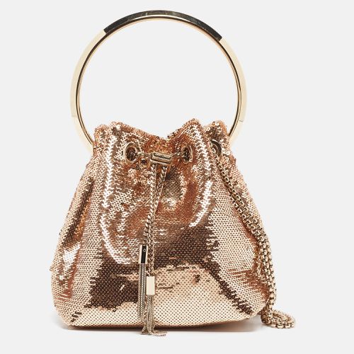 Jimmy Choo Gold Sequins Bon Bon Bucket Bag - Jimmy Choo - Modalova