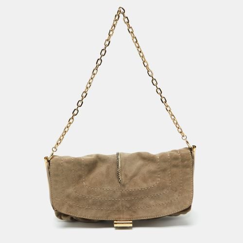 Jimmy Choo Beige Suede and Leather Flap Shoulder Bag - Jimmy Choo - Modalova