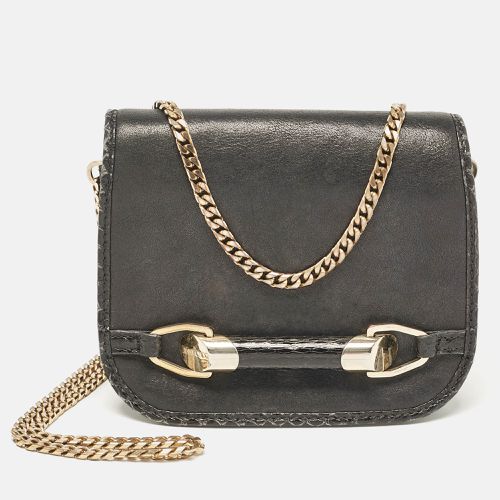 Leather and Watersnake Leather Trim Zadie Crossbody Bag - Jimmy Choo - Modalova