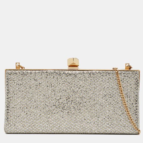 Jimmy Choo Silver/Gold Glitter Celeste Chain Clutch - Jimmy Choo - Modalova