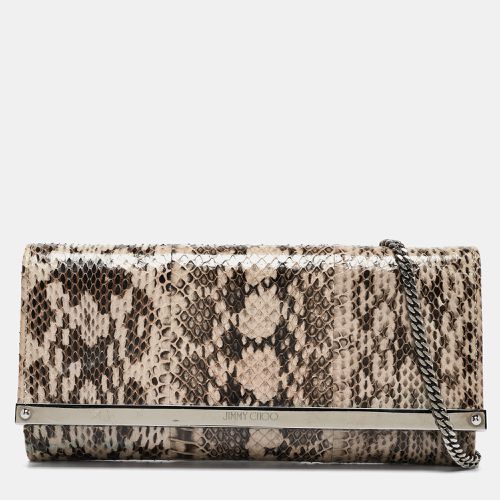 Jimmy Choo Grey Elaphe Milla Chain Clutch - Jimmy Choo - Modalova