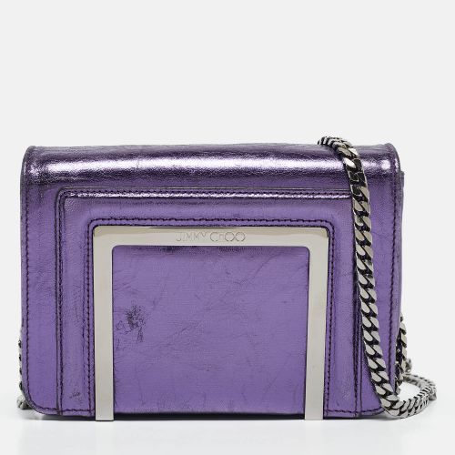 Metallic Leather Ava Crossbody Bag - Jimmy Choo - Modalova