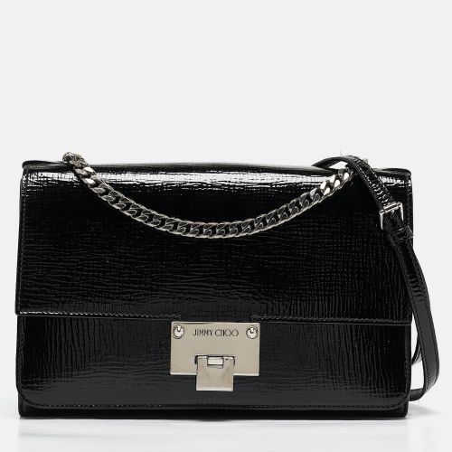 Jimmy Choo Black Patent Leather Rebel Flap Shoulder Bag - Jimmy Choo - Modalova