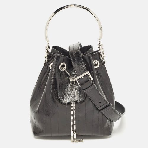 Jimmy Choo Black Eel Leather BonBon Bucket Bag - Jimmy Choo - Modalova