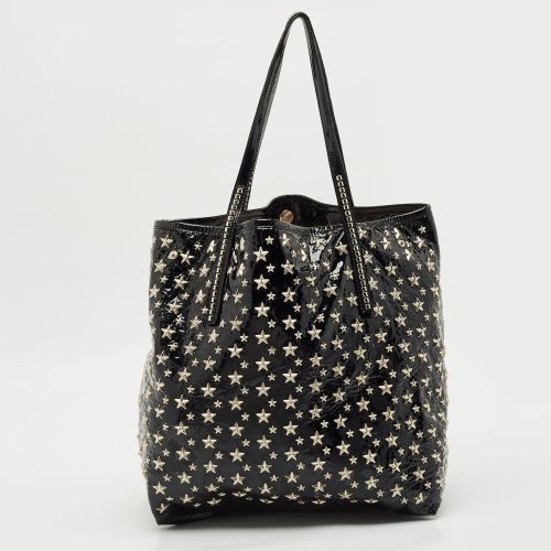 Jimmy Choo Black Patent Leather Sasha Star Studded Tote - Jimmy Choo - Modalova