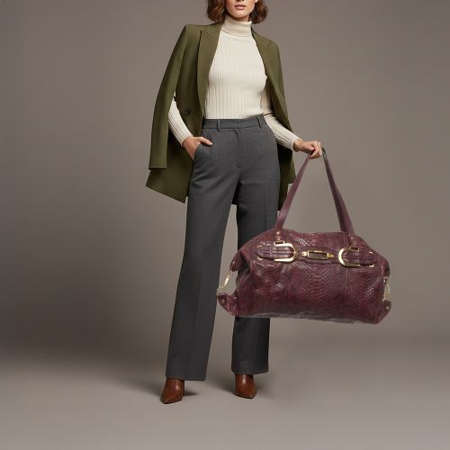 Python and Leather Weekender - Jimmy Choo - Modalova