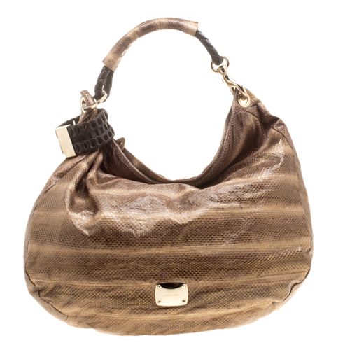 Jimmy Choo Beige Python Large Sky Bangle Hobo - Jimmy Choo - Modalova