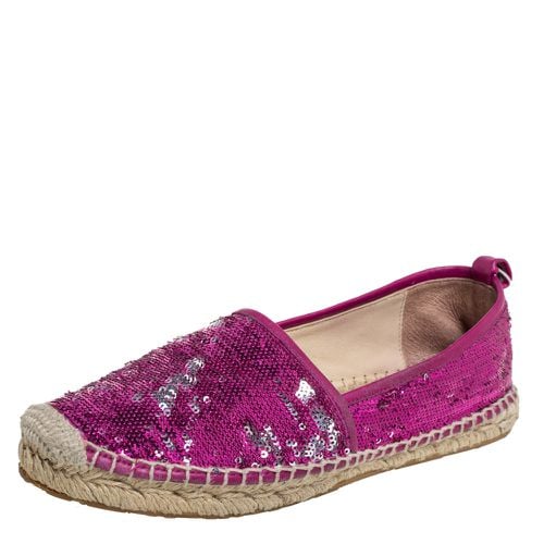 Jimmy Choo Pink Sequin Espadrille Flats Size 38.5 - Jimmy Choo - Modalova