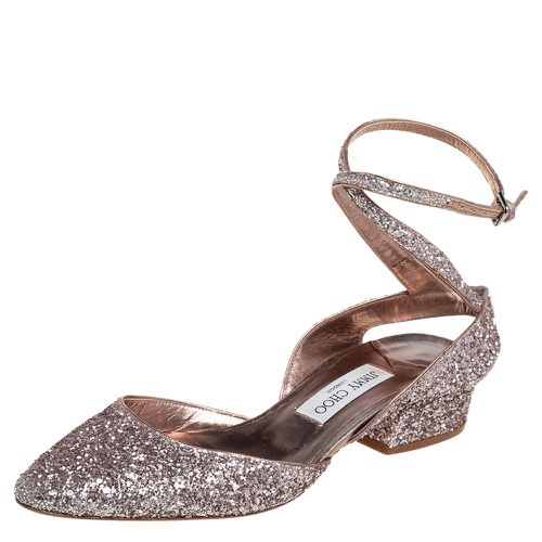 Jimmy Choo Glitter Micky Ankle Strap Sandals Size 39 - Jimmy Choo - Modalova