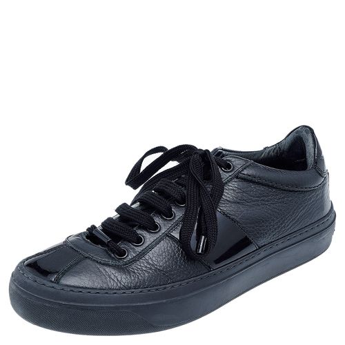 Jimmy Choo Black Patent And Leather Low Top Sneakers Size 39 - Jimmy Choo - Modalova