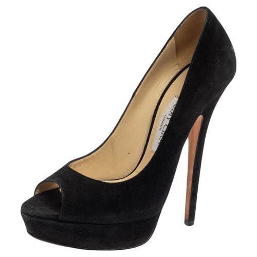 Jimmy Choo Black Suede Dahlia Platform Pumps Size 39 - Jimmy Choo - Modalova