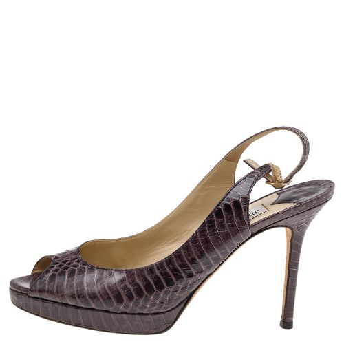 Size 38 Python Embossed Leather Sandals - Jimmy Choo - Modalova