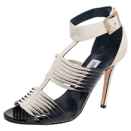 Jimmy Choo Black/Cream Patent and Leather Strappy Ankle Sandals Size 36 - Jimmy Choo - Modalova