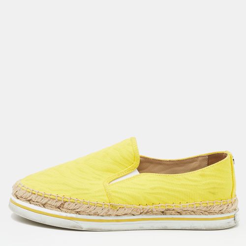 Jimmy Choo Yellow Canvas Dawn Slip On Espadrille Sneakers Size 35.5 - Jimmy Choo - Modalova