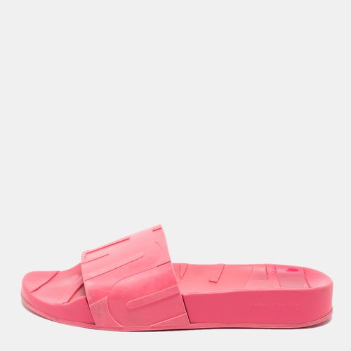 Jimmy Choo Pink Rubber Flat Slides Size 38 - Jimmy Choo - Modalova