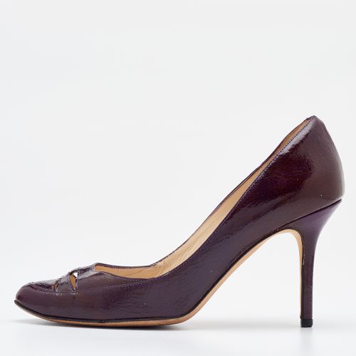 Jimmy Choo Pruple Leather Cut Out Pumps Size 37 - Jimmy Choo - Modalova