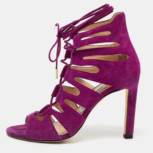 Jimmy Choo Purple Suede Hitch Ankle Tie Sandals Size 36 - Jimmy Choo - Modalova