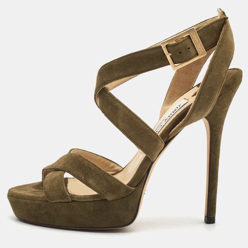 Jimmy Choo Green Suede Strappy Sandals Size 36 - Jimmy Choo - Modalova