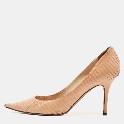 Jimmy Choo Orange Python Agnes Pointed Toe Pumps Size 39.5 - Jimmy Choo - Modalova