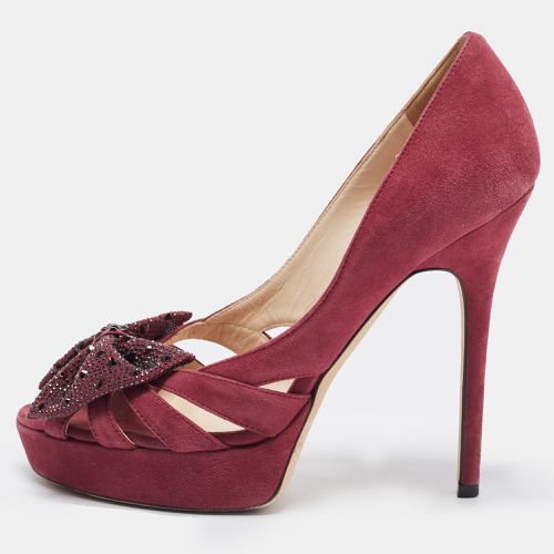 Jimmy Choo Plum Suede Taja Platform Pumps Size 36 - Jimmy Choo - Modalova